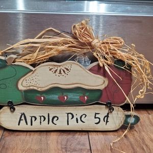 Apple Pie 5 Cents!  Wood Hanging Sign!